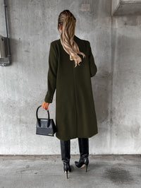 Long Sleeve Lapel Coat Winter Fashion Solid Double Breasted Slim Long Jacket Womens Clothing - Ever Bloom Now