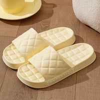 Men's Home Slippers With Plaid Design Soft-soled Silent Indoor Floor Bathing Slippers Women House Shoes Summer - Ever Bloom Now