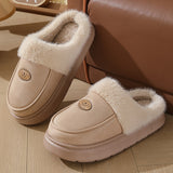 Winter Plush Slippers For Men Casual All-match Warm Suede House Shoes Indoor Non-slip Floor Bedroom Slipper - Ever Bloom Now