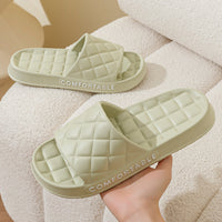 Men's Home Slippers With Plaid Design Soft-soled Silent Indoor Floor Bathing Slippers Women House Shoes Summer - Ever Bloom Now